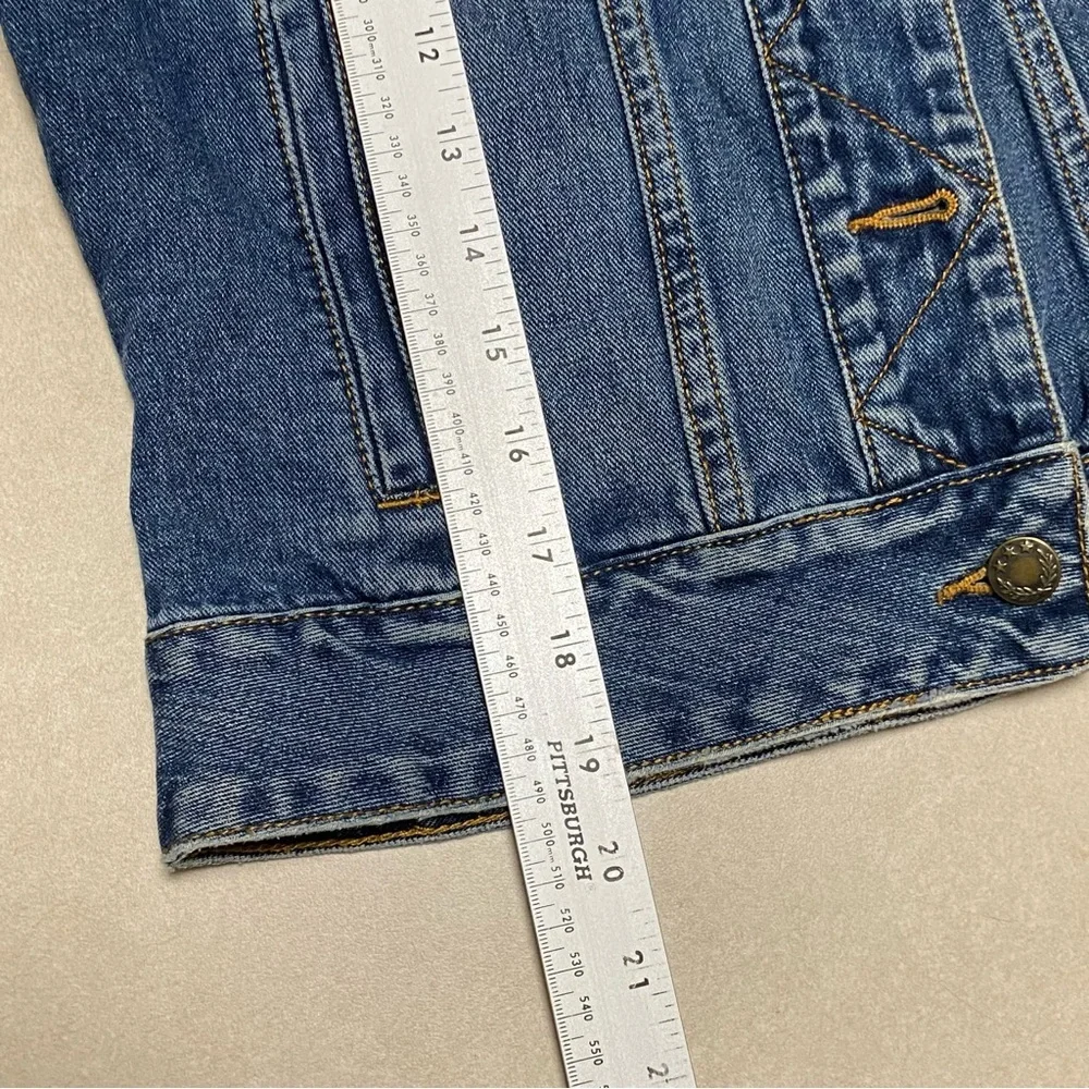 Free People Jacket Women’s Size Small Medium Wash Denim Jacket - Picture 12 of 14